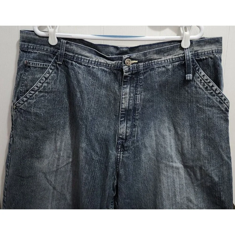 Makaveli Tupac Shakur Grow / Evolve Quote Blue Hip Hop Jean Shorts Men's Size 42